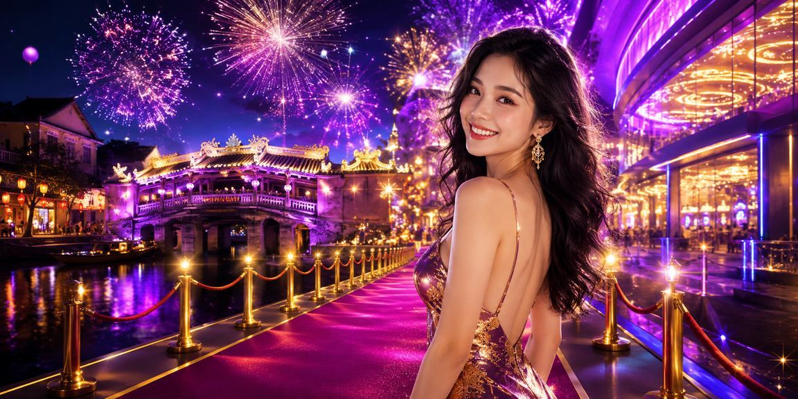 Người chơi xem câu hỏi về slot game tại chợ đêm Hội An